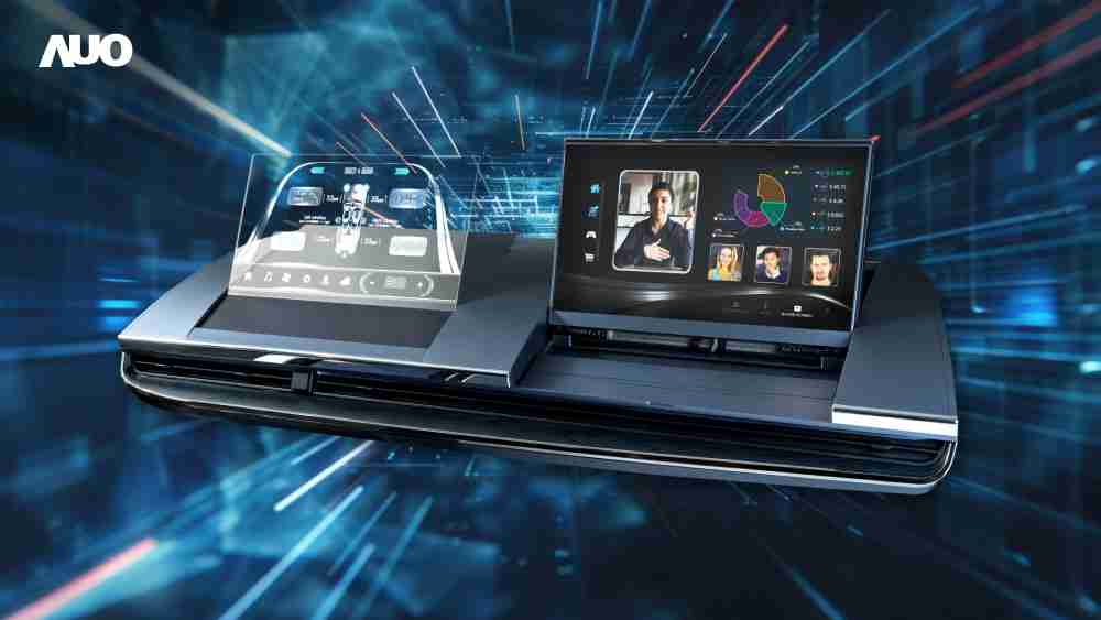 PG国际Micro LED Display HMI解决方案打造透明Micro LED前座仪表，，，呈现信息并保留驾驶视野开阔；亦为副驾驶座乘客打造收放自如的Micro LED屏幕，，，，在不影响显示质量的前提于显示区内建镜头，，，，让用户能与视讯对象直接眼神接触，，，提供绝佳的双向沟通体验